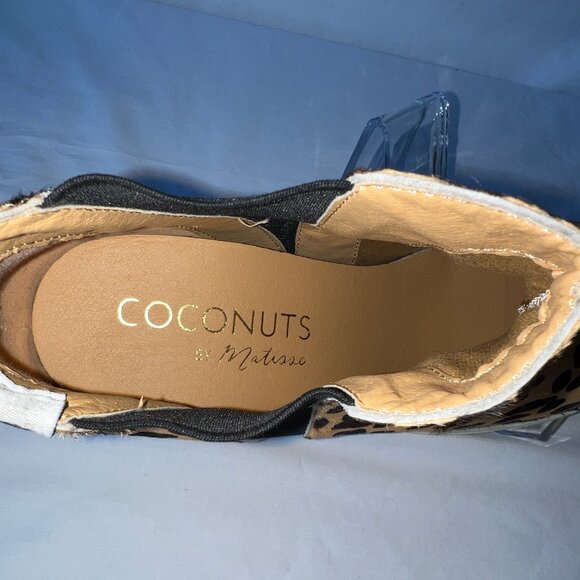 Coconuts by Matisse, "Lure", Tan and Black, Cheetah, Leather & Fur, Sz. 10, EUC - Picture 7 of 11